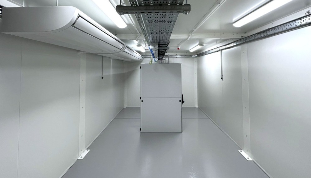 Overview photo shot of our data centre project at Arvato Corby UK